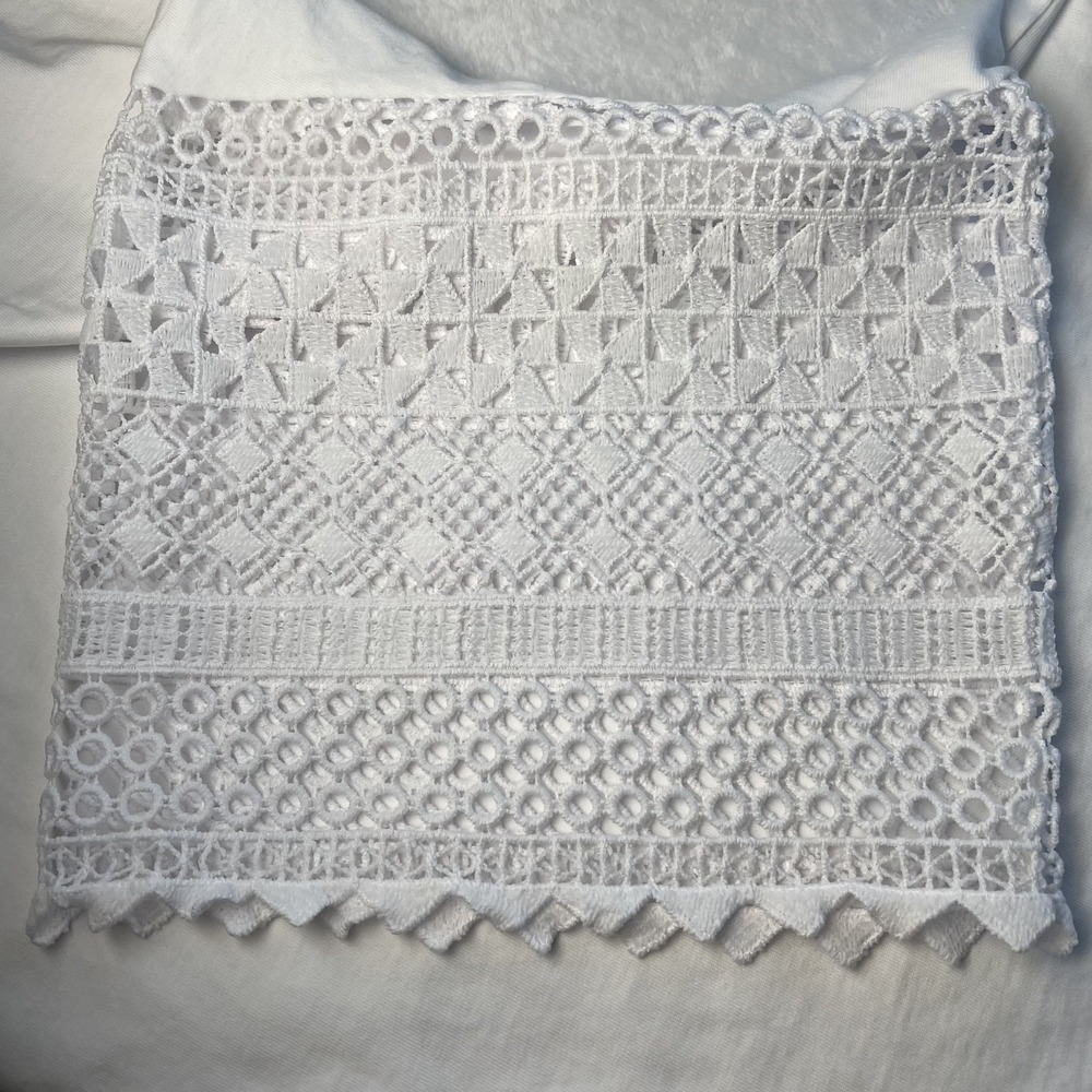 Lauren Ralph Lauren White Eyelet Sleeve Top Womens 3X 100% Cotton Boxy Preppy - Picture 4 of 11